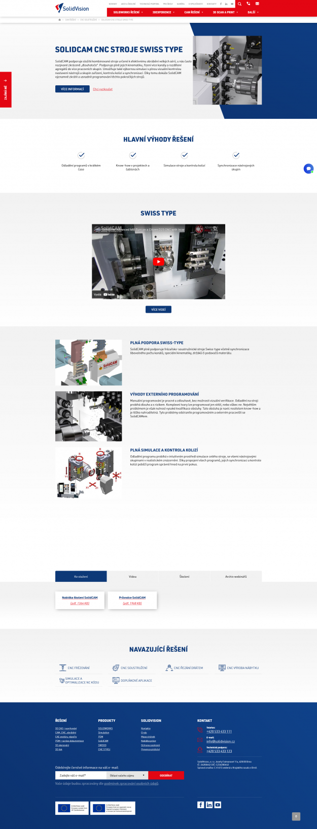 Nový web pro SolidVision - Screenshot