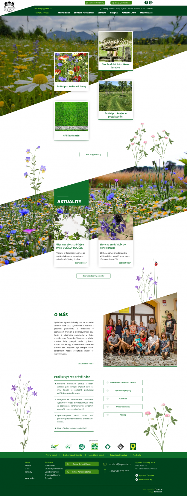 Nový web pro Agrostis - Screenshot