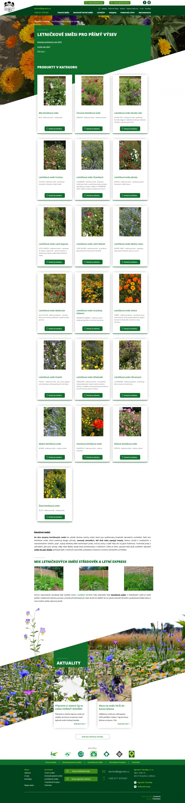 Nový web pro Agrostis - Screenshot