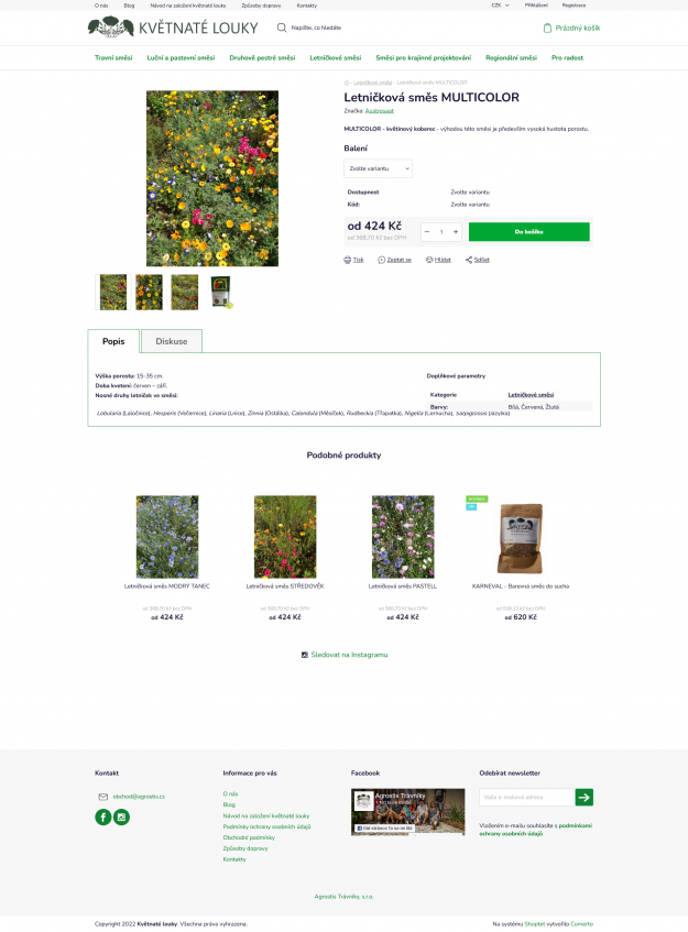 Nový e-shop pro Květnaté louky - Screenshot