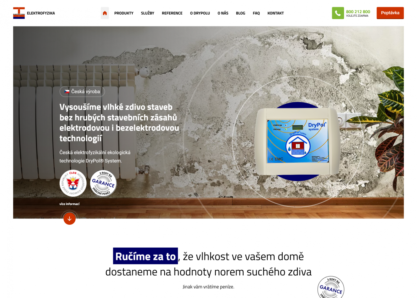 Nový web pro Elektrofyziku a systém Drypol® - Porovnání, nová verze  #1