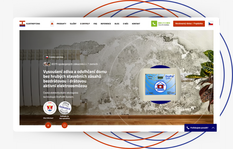 Nový web pro Elektrofyziku a systém Drypol®