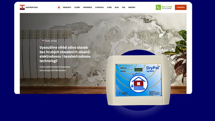 Nový web pro Elektrofyziku a systém Drypol®