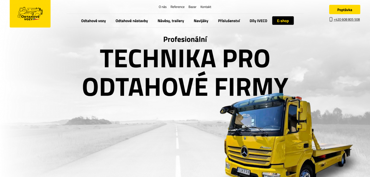 Tvorba nového webu pro Odtahové vozy