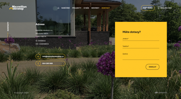 Nový prezentační web zaměřený na design a čisté provedení - Screenshot