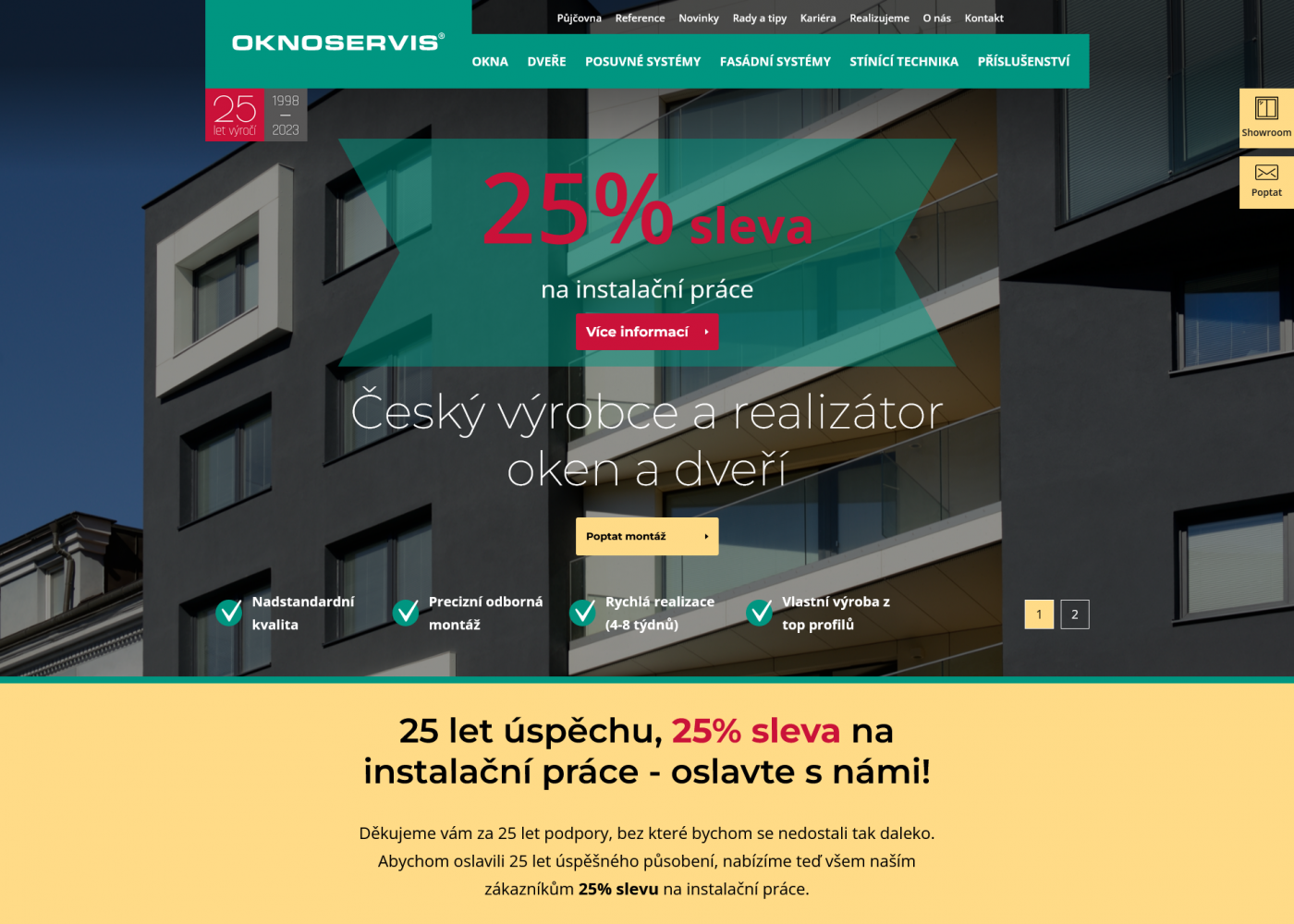 Designový web a prezentér produktů pro OKNOSERVIS - Porovnání, nová verze  #1