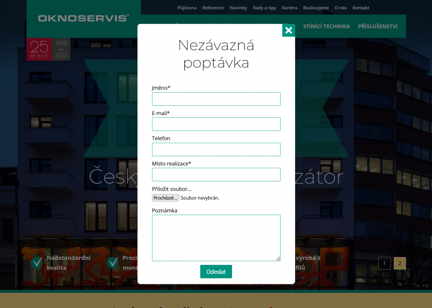 Designový web a prezentér produktů pro OKNOSERVIS - Porovnání, nová verze  #2