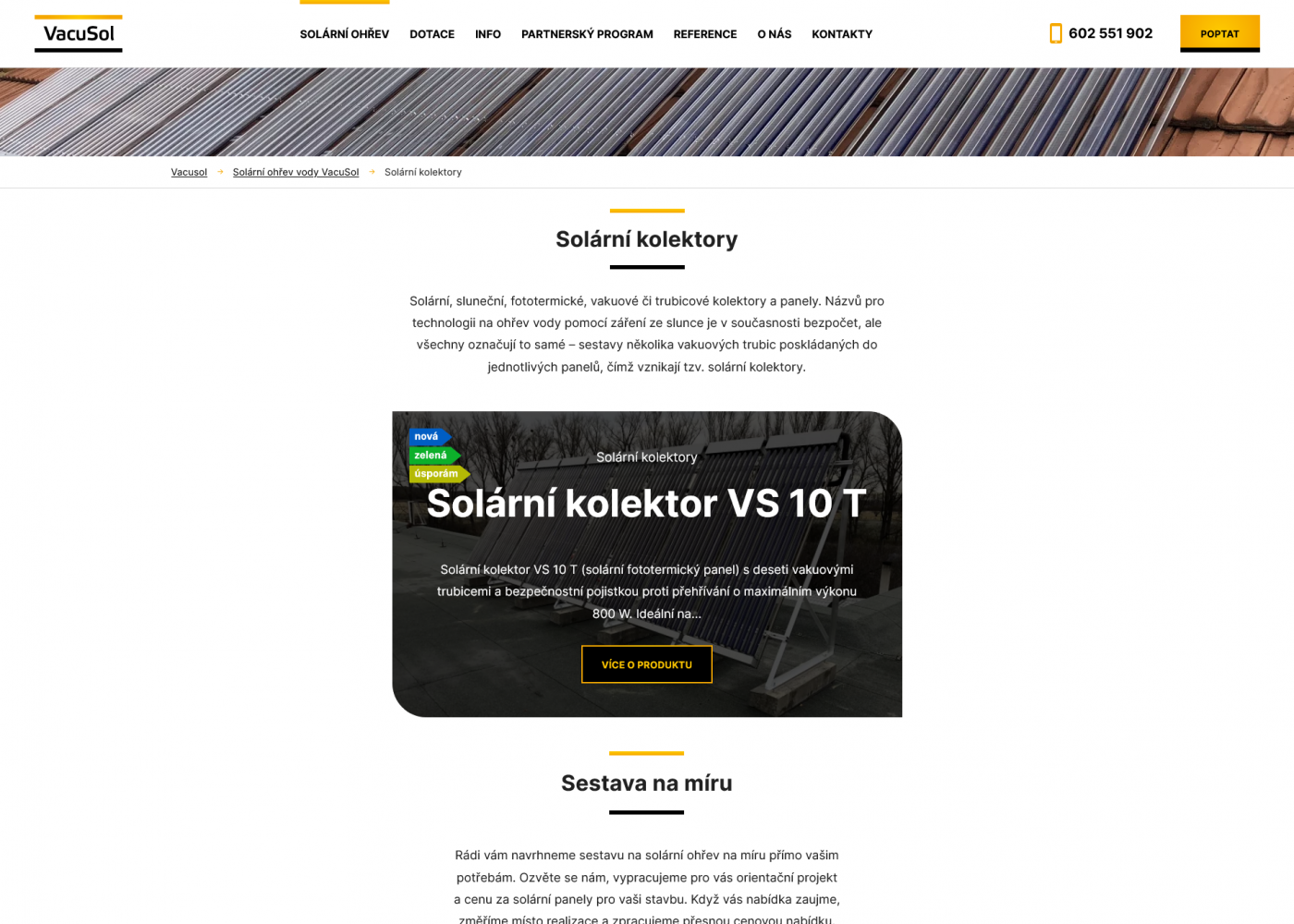 Tvorba nového webu pro VacuSol ve svérázném designu - Porovnání, nová verze  #1