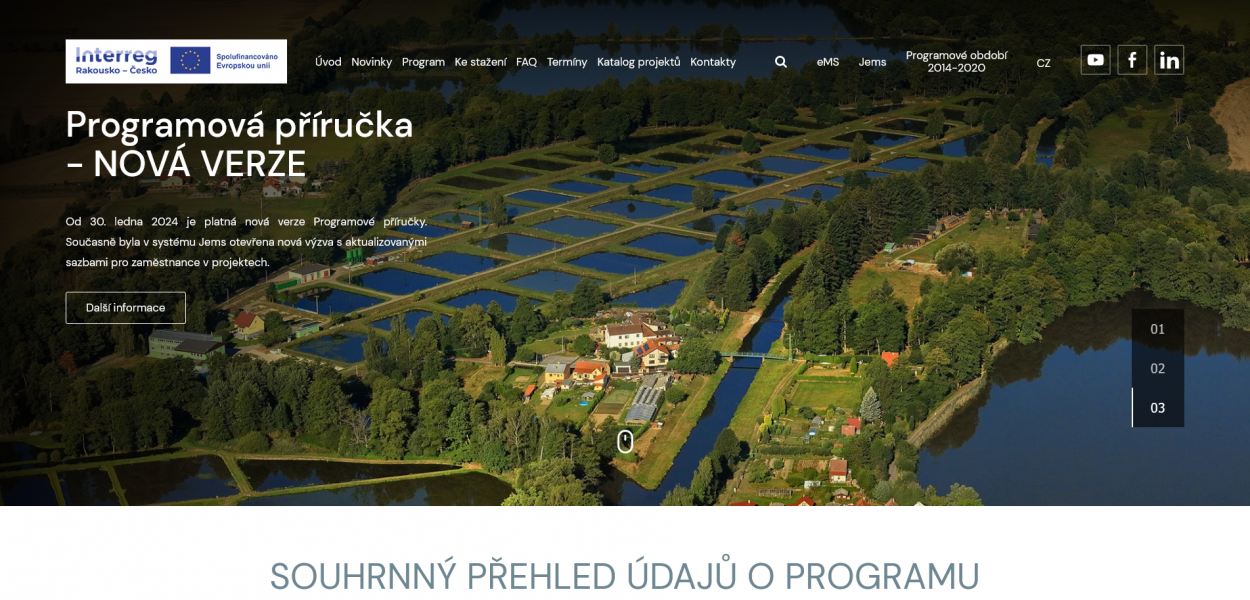 Redesign webu Interreg Rakousko – Česko 2021-2027