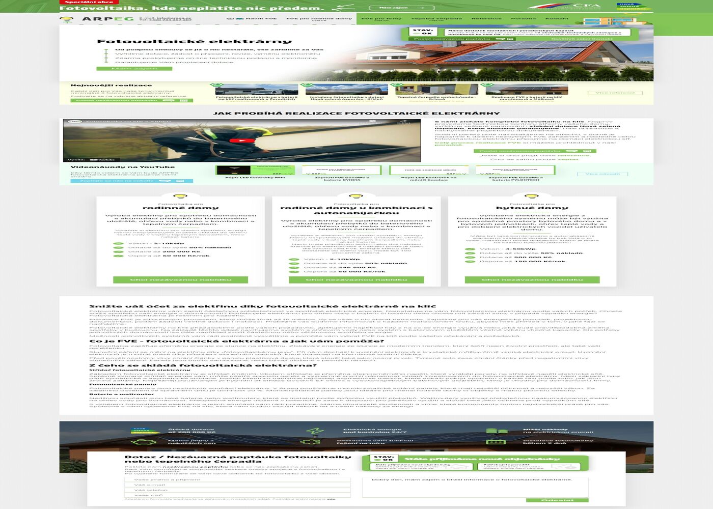ARPEG: Redesign webu na míru pro dlouhodobý rozvoj - Porovnání, stará verze #1