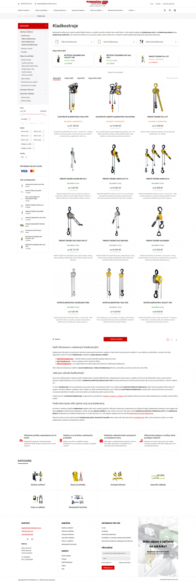 Procházka MP - tvorba e-shopu na platformě shoptet - Screenshot