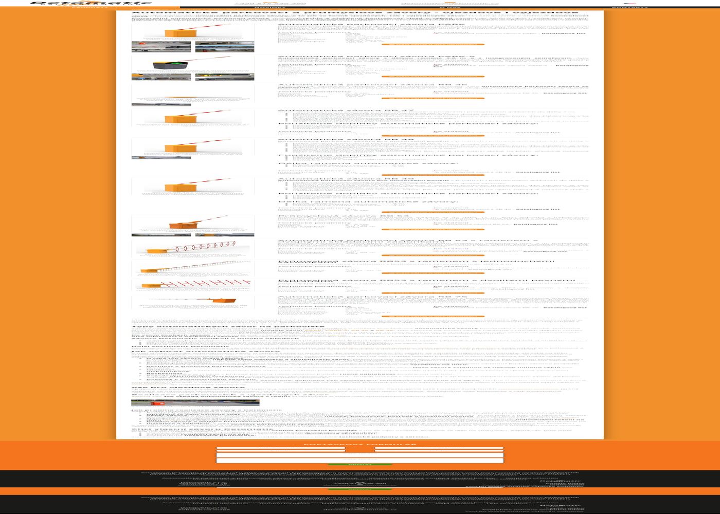 Detomatic: Redesign webu pro výrobce závor, turniketů a dalších přístupových systémů - Porovnání, stará verze #2