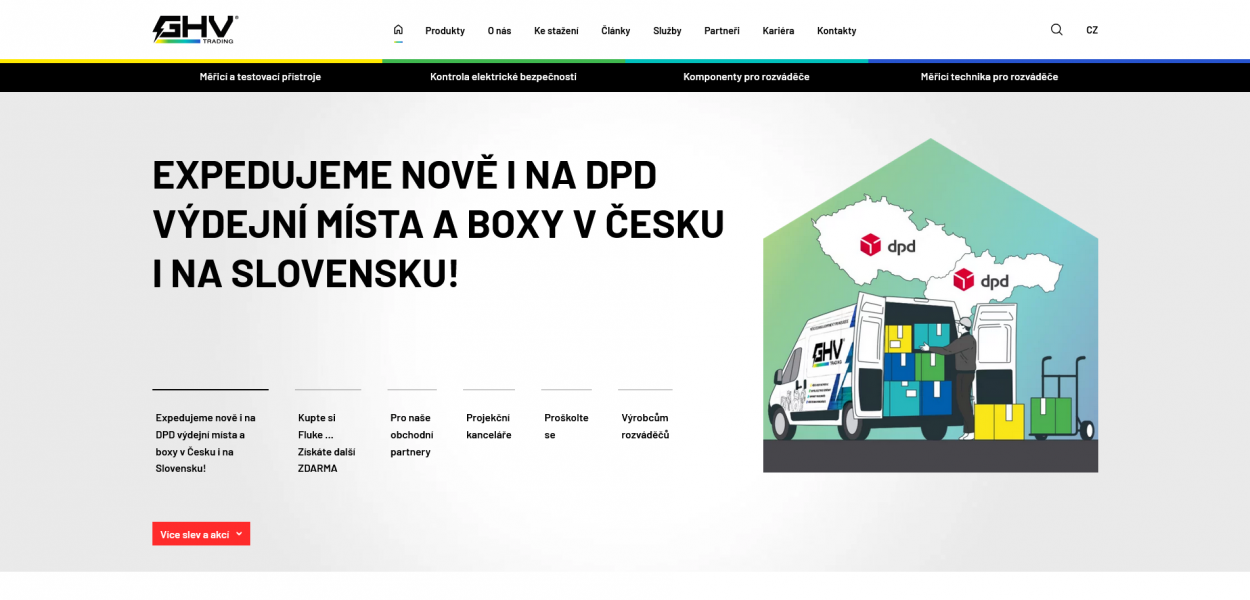 GHV Trading: Rozvoj webu s elektro sortimentem a optimalizace pro vyhledávače