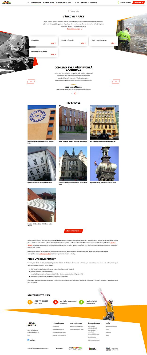 Redesign webu Riva Servis - Screenshot