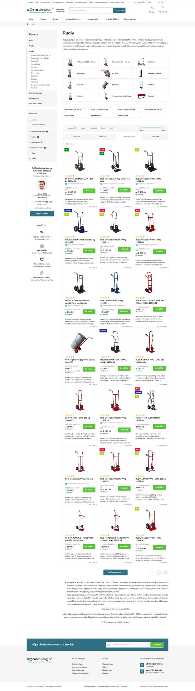 CONE DESIGN - redesign e-shopu na platformě shoptet - Screenshot