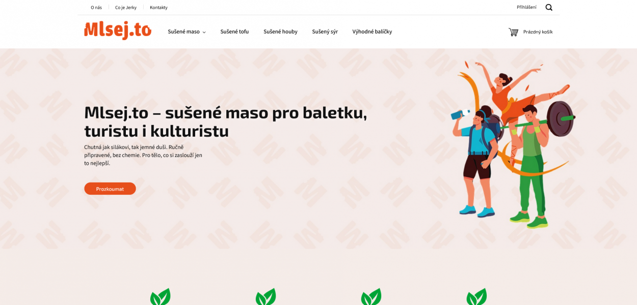 Mlsej.to - Tvorba e-shopu na platformě Shoptet