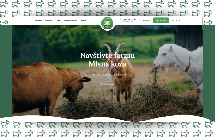 Nový web pro biofarmu Mlsná Koza