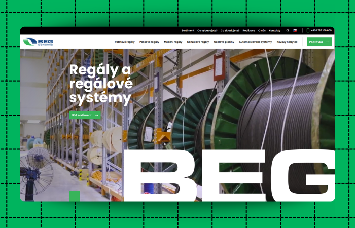 BEG Bohemia: Webový katalog prezentující zakázková a nestandardní řešení