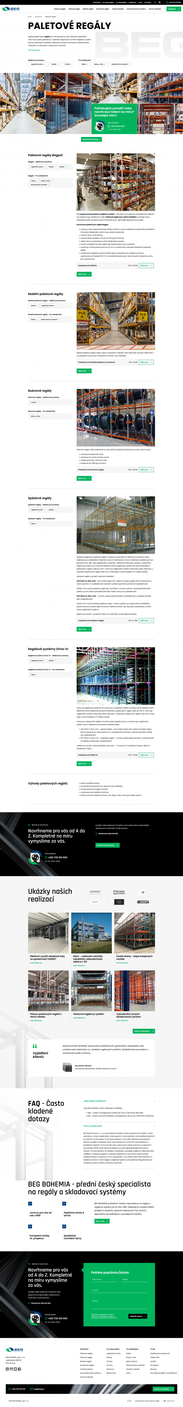 BEG Bohemia: Webový katalog prezentující zakázková a nestandardní řešení - Screenshot