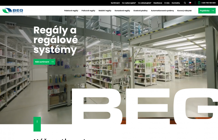 BEG Bohemia: Webový katalog prezentující zakázková a nestandardní řešení