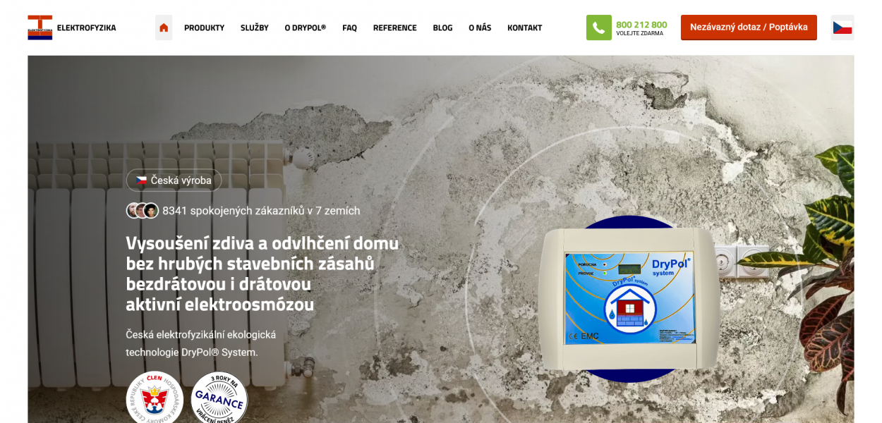 Elektrofyzika a Drypol®: Všestranný online marketingový balíček pro inovativní vysoušení vlhkosti