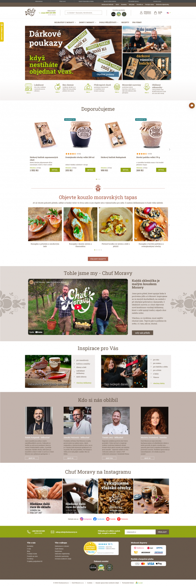 Úpravy a redesign e-shopu Chuť Moravy - Screenshot