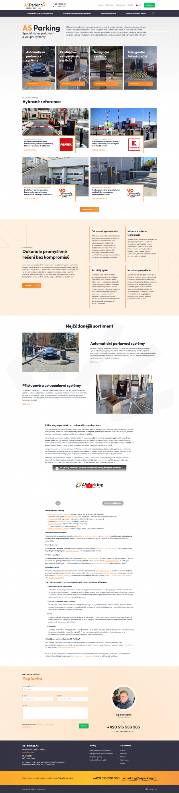 Redesign webu AS Parking - Screenshot