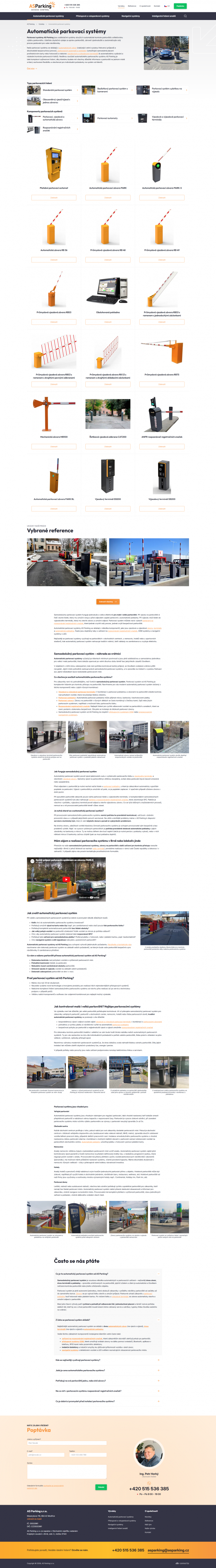 Redesign webu AS Parking - Screenshot