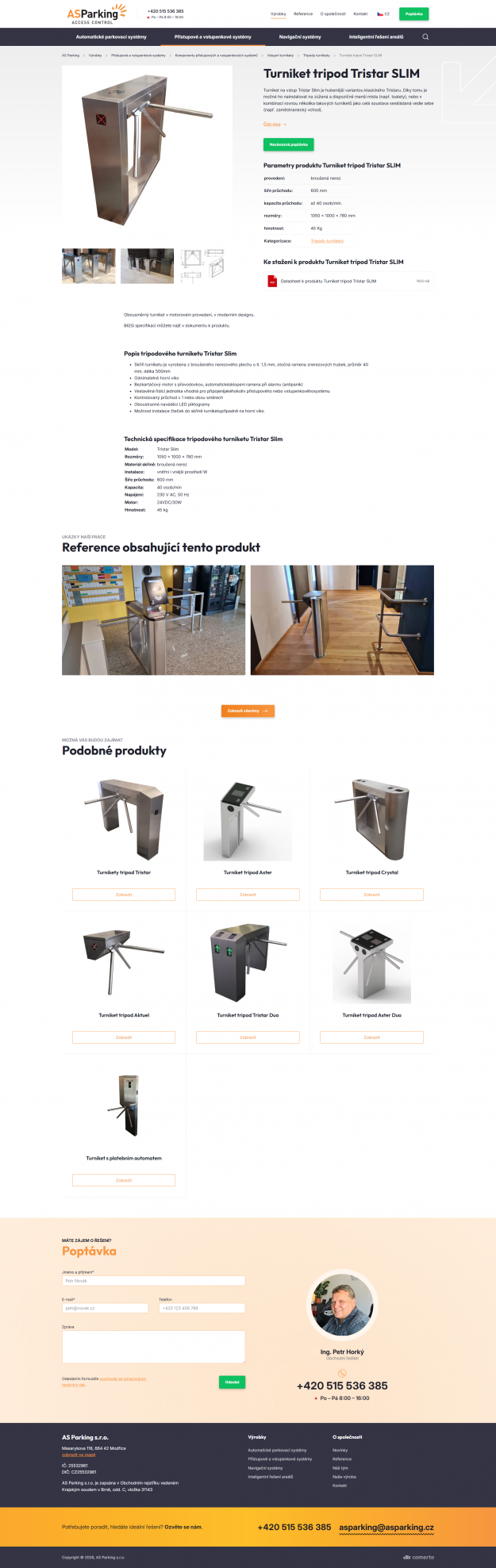 Redesign webu AS Parking - Screenshot