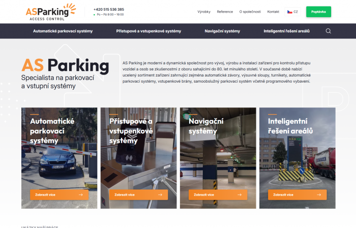 Redesign webu AS Parking