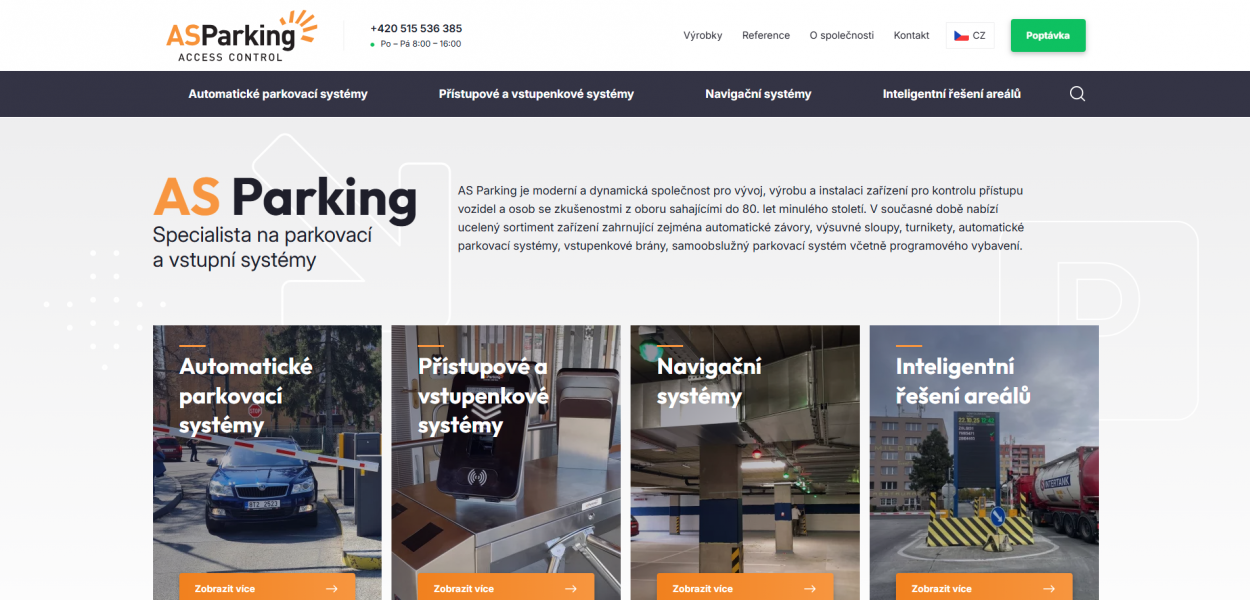 Redesign webu AS Parking