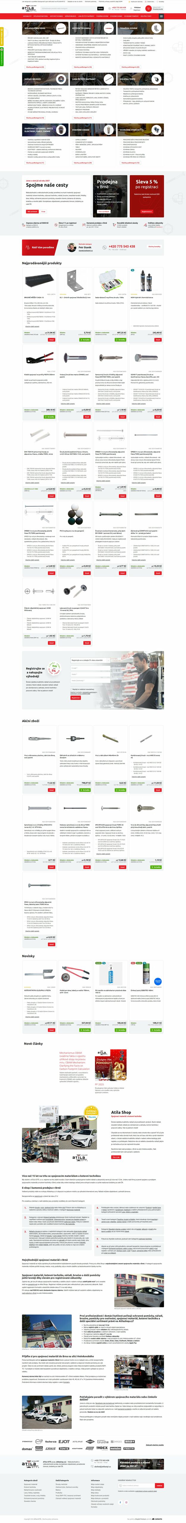 Redesign a přepracování struktury e-shopu AtilaShop.cz - Screenshot
