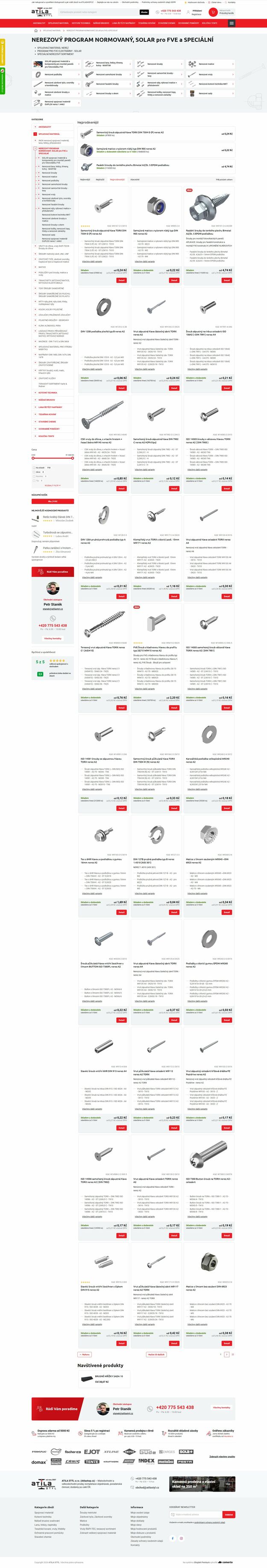 Redesign a přepracování struktury e-shopu AtilaShop.cz - Screenshot