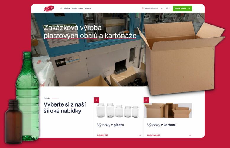 Redesign webu výrobního družstva Brisk