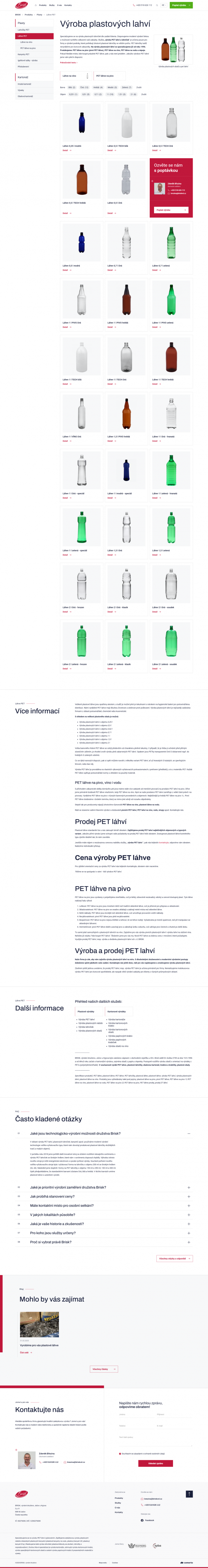 Redesign webu výrobního družstva Brisk - Screenshot