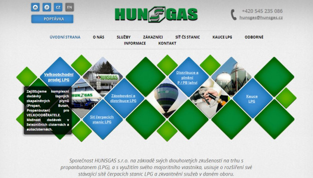 HUNSGAS s.r.o. - Screenshot