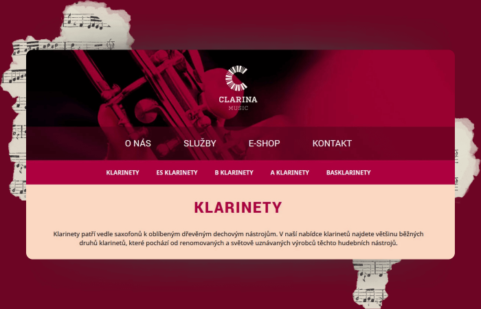 Clarina Music - Klarinety