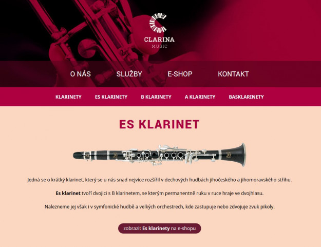 Clarina Music - Klarinety - Screenshot