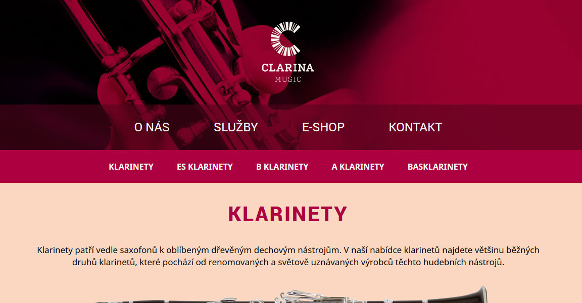 Clarina Music - Klarinety