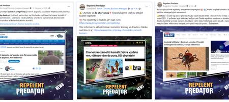 Full service online marketingu – Repelent Predator | Repelent Predator NEWS – jednoduchý, ale velmi účinný formát