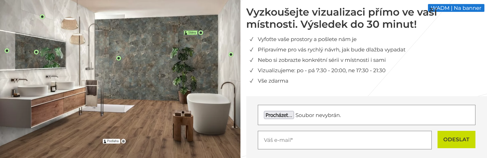 M.B.KERAMIKA: Nepřetržitý vývoj a průběžné aktualizace webu již od roku 2012 | Rozsáhlý grafický banner s nadpisem, textem, fotkou a formulářem