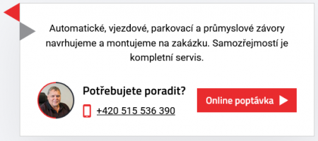 Detomatic: Redesign webu pro výrobce závor, turniketů a dalších přístupových systémů | Část trojúhelníkového semaforu lze využít také jako šipku do call-to-action tlačítka