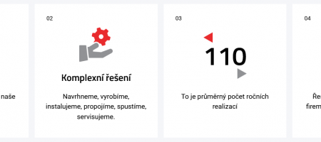 Detomatic: Redesign webu pro výrobce závor, turniketů a dalších přístupových systémů | Jemné doplnění barevnosti z loga do různých prvků webu
