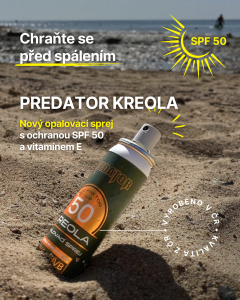 Full service online marketingu – Repelent Predator | Propagace novinky (nejen) na sociálních sítích: PREDATOR KREOLA - transparentní opalovací mléko