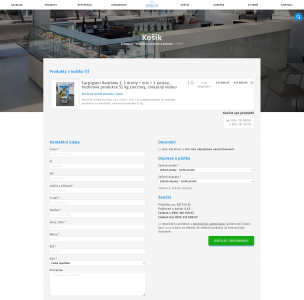 Tvorba nového webu Eiskon.cz | Část sortimentu si lze rovnou koupit přidáním do košíku a objednáním skrze tradiční e-shopový formulář.