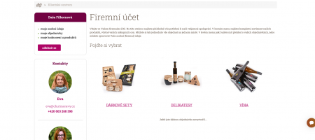 Úpravy a redesign e-shopu Chuť Moravy | Úpravy v klientské sekci
