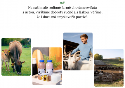 Nový web pro biofarmu Mlsná Koza