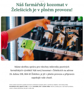 Nový web pro biofarmu Mlsná Koza