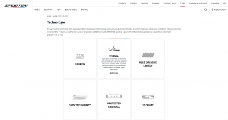 Tvorba nového webu pro Sporten | Rozbalující se bílo-červeno-modrá trikolóra v sekci o technologiích.