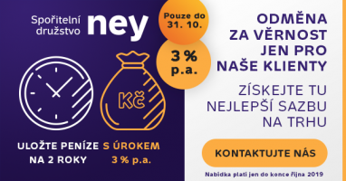 Kompletní online marketing pro NEY spořitelní družstvo s důrazem na důvěryhodnost a konverze | Dva podobné bannery, nicméně každý má trochu jiné využití. První z nich, který je laděný do fialových barev sdružení, jsme využili v newsletteru.